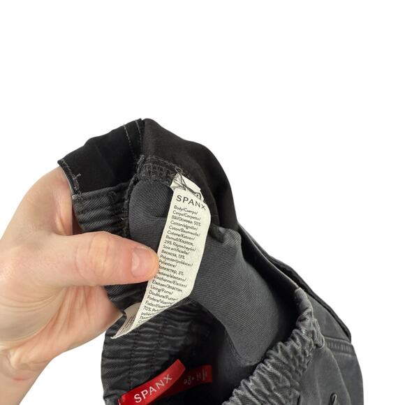 Spanx Stretch Twill Cargo Jogger Pants Grey Mid Rise Boho Womens Size Small - Picture 7 of 8